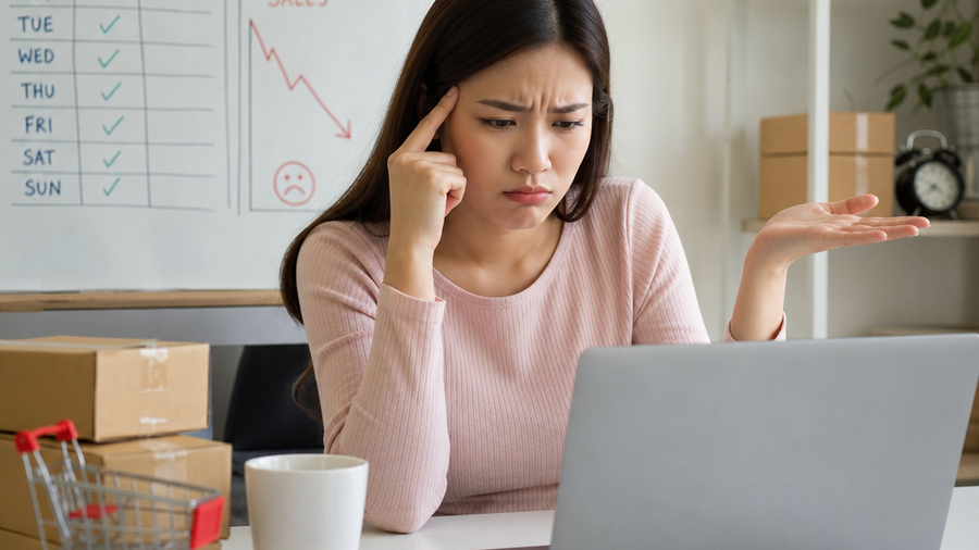 Người dùng cài đặt đăng bài tự động fb trên laptop, lịch đăng và biểu tượng Facebook hiển thị trên màn hình