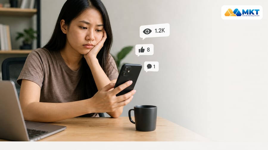 Lượt thích, bình luận và chia sẻ tăng dần khi nội dung chạm đúng nhu cầu Biểu đồ lượt thích, bình luận và chia sẻ tăng tương tác trên mạng xã hội